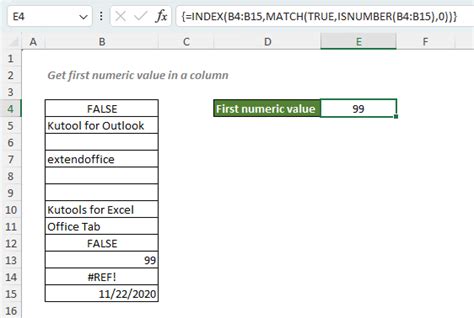 Index and Match Function in Excel 的图像结果