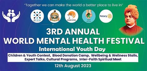 Third Annual World Mental Health Festival At Ram Krishna Mutt In ...