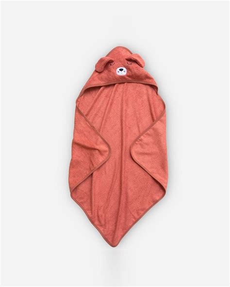 Cocoon Care Baby Hooded Towel-Bamboo Terry-Red-Extra 5% Off – duckduckbaby