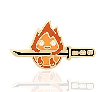 Buy Calcifer Studio Samurai Ghibi Enamel Pin Japanese Fire Fashion ...