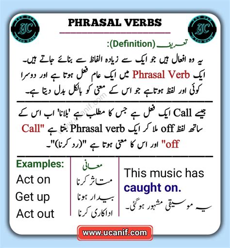 Phrasal Verbs In Urdu - Meaning, Definition, Useful Examples