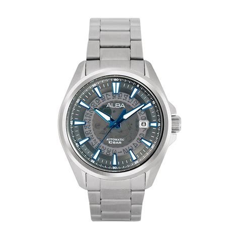 AU4033X1 Black Skeleton Dial Watch with Blue Hands – The Watch Factory