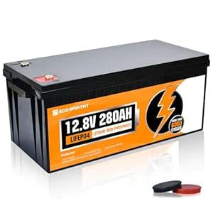 ECO-WORTHY LiFePO4 12V 280Ah Battery with BMS