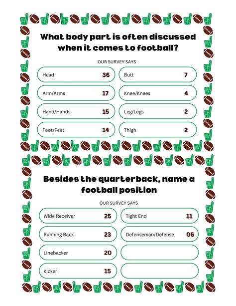 Super Bowl Family Feud Games Family Feud Super Bowl Games - Etsy Canada