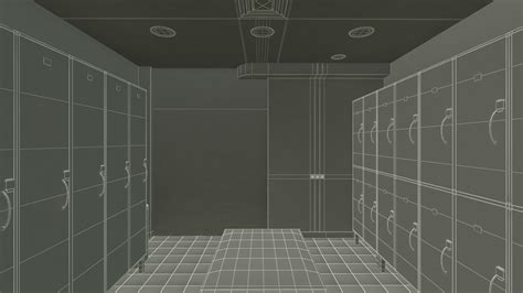 3D Modern Gym Locker Room Interior | 3D Molier International