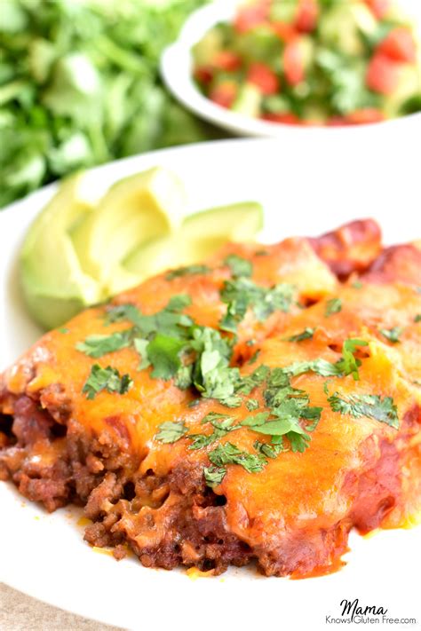 Gluten-Free Beef and Cheese Enchiladas - Mama Knows Gluten Free