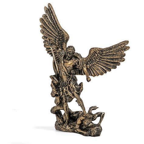 Buy Cosmic Hill 8 Inch Saint Michael Archangel Full Demon Statue ...