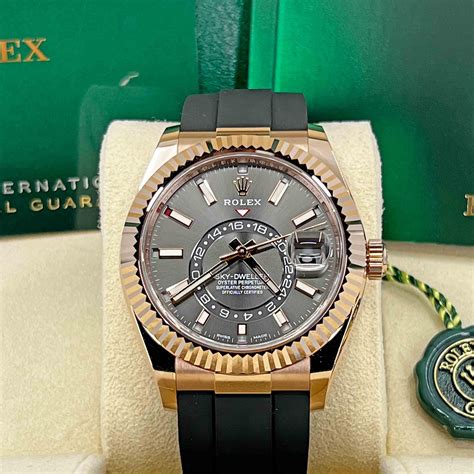 Rolex Sky-Dweller, 18k Rose Gold, Rhodium, Ref# 326235, Unworn Watch ...