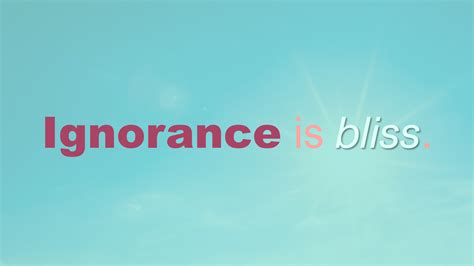 Ignorance is Bliss - ESL Toybox