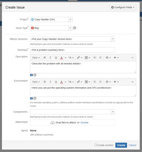 Image result for jira bug capture form
