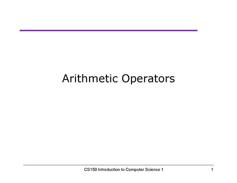 Image result for Arithmetic Operators Example in Computer Science