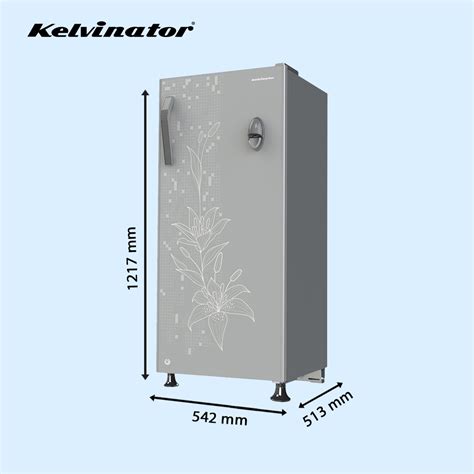 Kelvinator 190 litres Single Door Refrigerator, Silver Grey KRD-A210SGG