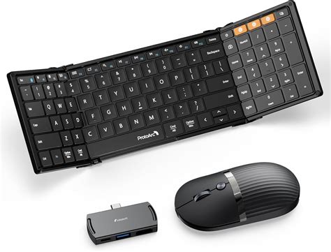 ProtoArc Foldable Keyboard with Bluetooth Mouse and USB C Hub India | Ubuy