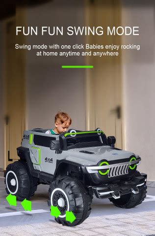 Toyify Big Size 4x4 Kids Driving Electric Thar For 1 -10 Year Jeep ...
