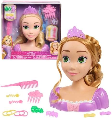Buy Disney Princess Rapunzel Styling Head, 18-pieces, Pretend Play ...