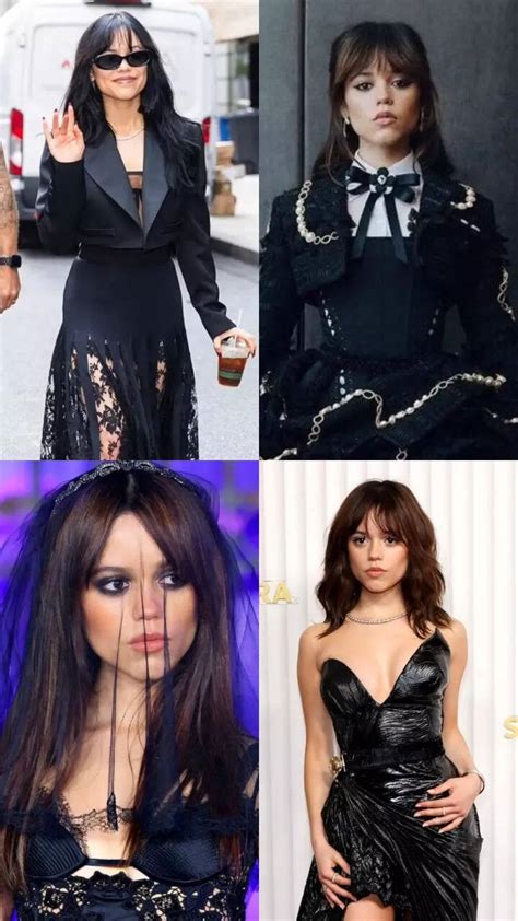 Jenna Ortega's all-black gothic looks
