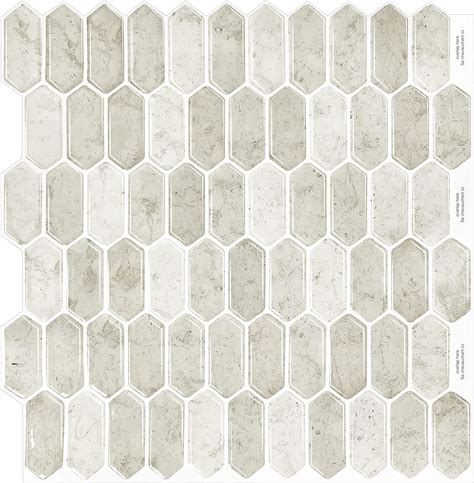 WalDecoo Long Hexagon Peel and Stick Backsplash for Kitchen, 10-Sheet ...