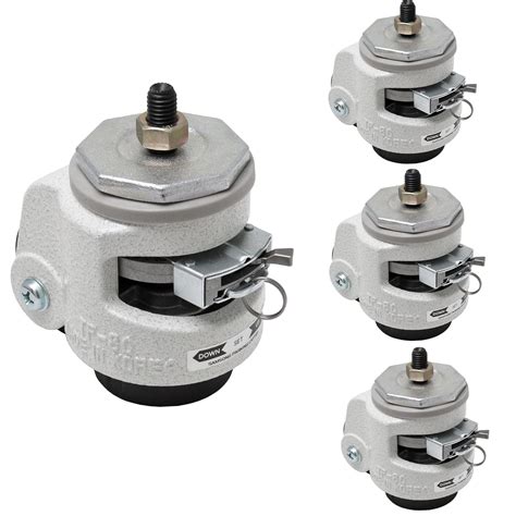 ICONCASTERWHEELS 3 Retractable Leveling Caster with Ratcheting and ...