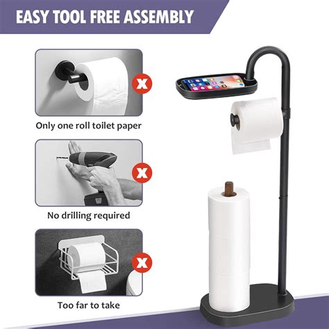 Buy APEXCHASER Toilet Paper Roll Storage Holder,Freestanding Toilet ...
