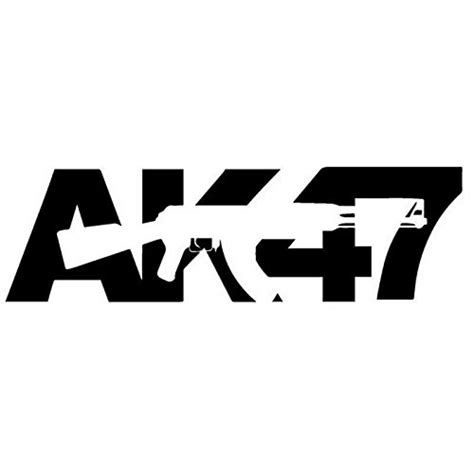 Fusion Graphix Ak-47 Logo Car Sticker Vinyl Decal - Black : Amazon.in ...