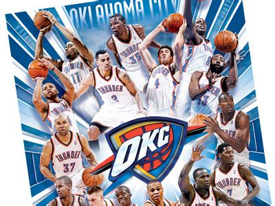 Oklahoma City Thunder 2012 team poster by Brian Hostetler on Dribbble