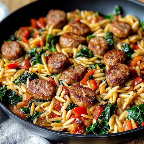 One-Pan Italian Sausage and Orzo Pasta - Quick Weeknight Dinner ...