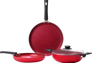 WONDERCHEF Valencia Non Stick - Red Induction Bottom Non-Stick Coated ...