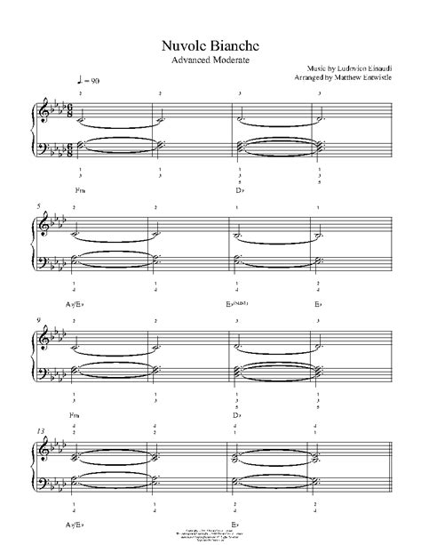 Nuvole Bianche by Ludovico Einaudi Sheet Music & Lesson | Advanced Level