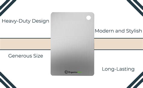 Buy OrganizeMee Premium (35x30cm) Stainless Steel Chopping Board ...