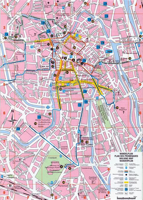 Ghent Walking Tour Map - Ghent Belgium • mappery | Гент, Карта, Европа