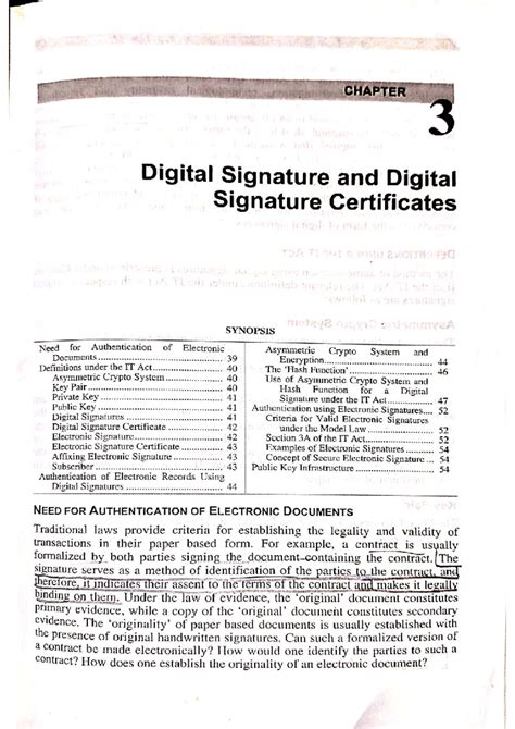 CHAPTER 3: Digital Signatures & Certificates in Cyber Law (IT Act ...