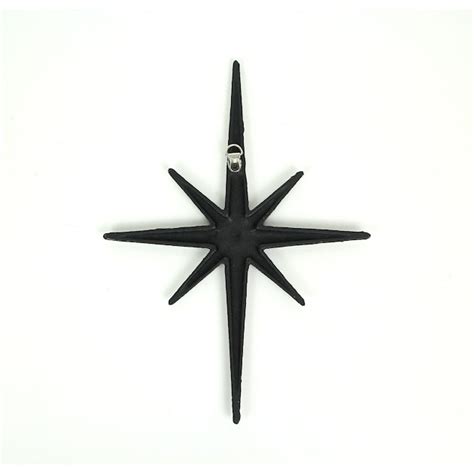 Zeckos Set of 3 Black Cast Iron Starburst Wall Hangings Mid Century 8 ...