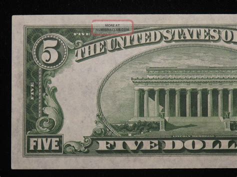 1934 A $5 Five Dollar Silver Certificate Uncirculated