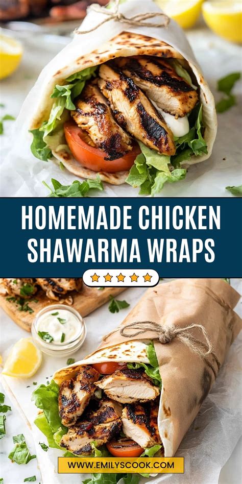 Smoky Chicken Shawarma Wraps Recipe - Middle Eastern Delight