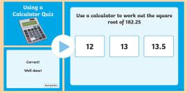 Using Your Calculator PowerPoint