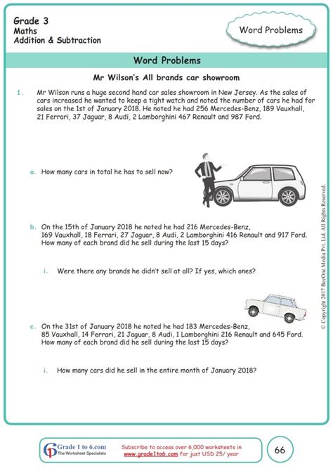 Image result for Class Three Math Word Problems Page No. 17