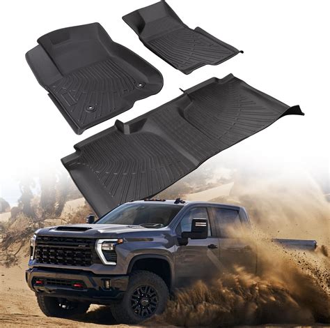 Amazon.com: CreekT for Chevy Silverado for GMC Sierra Floor Mats 2019 ...