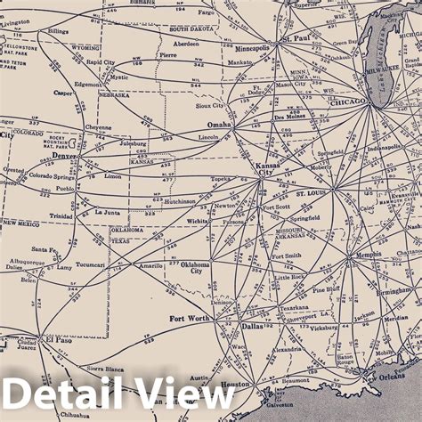 Historic Map - National Atlas - 1940 United States Railroad map - Vint ...