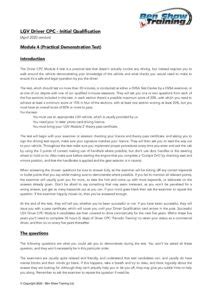 Image result for LGV CPC Module 4 Tests 2022