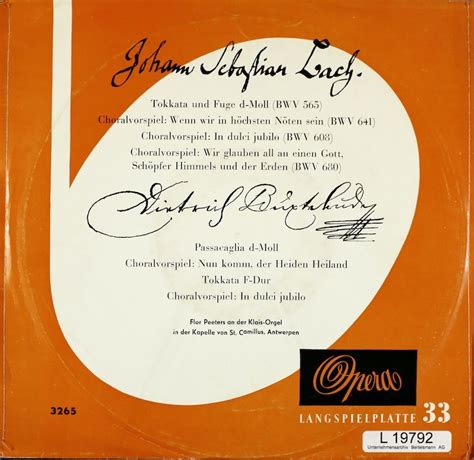 Flor Peeters. Bach. Tokkata und Fuge d-Moll (BWV 565). 3 ...