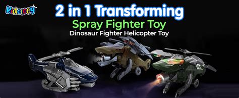 Kidology 2 in 1 Transforming Electric Helicopter & Dinosaur Toy for ...