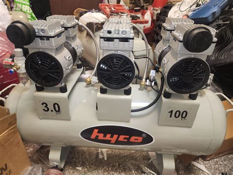 HYCO Industrial Oil Free Air Compressor, 3 HP, 100L Tank, Oil-Free ...