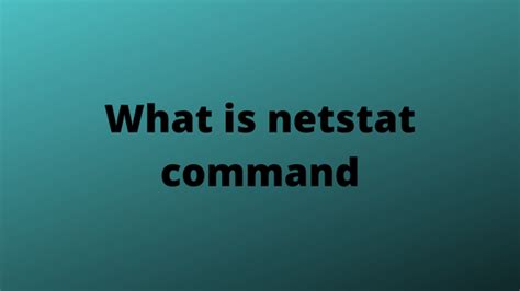 Image result for Netstat Meaning