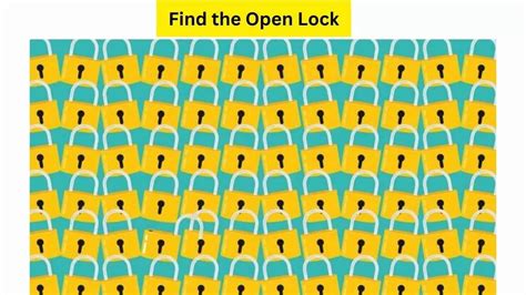 Brain Teaser IQ Test: Crack The Code To Find The Open Lock Hidden In ...