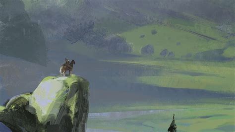 Wallpaper rocks, cliff, rider, horse, art hd, picture, image