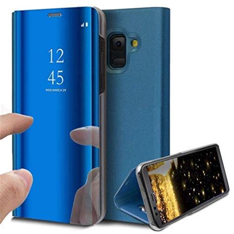 for Samsung Galaxy J6 Plus Flip Stand Clear View Standing flip Case ...