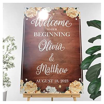 SPEEDYORDERS Buy Custom Rustic Wedding Reception Sign Online India | Ubuy