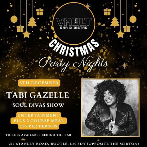 🎄Tabi Gazelle - Soul Divas Show! , 211 Stanley Road, Bootle, Litherland ...