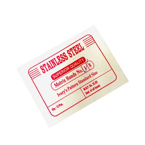 Buy Indian Matrix Bands-Stainless Steel No.1 (Curved) – Oralkart