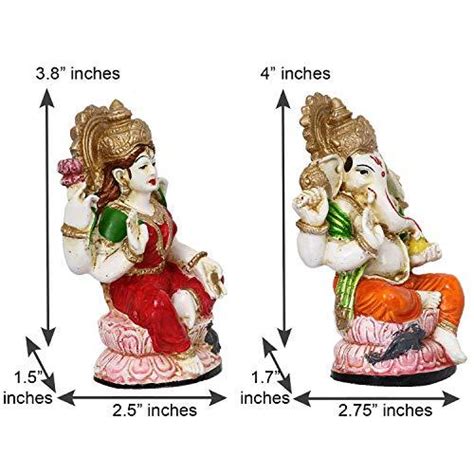 JaipurCrafts Premium Lord Laxmi Ganesha Showpiece for Diwali Poojan ...